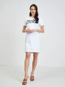Versace Jeans Couture Flower Embro Dresses White