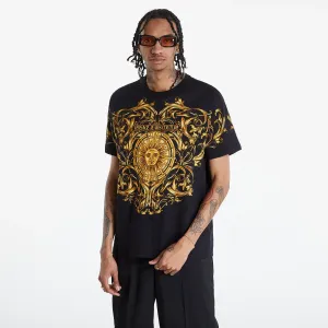 Versace Jeans Couture Jer. Cot. Panel Print Sun Baroque T-Shirt Black/ Gold #724207