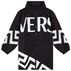 Versace - Boys Black Greca Zip Jacket 10Y