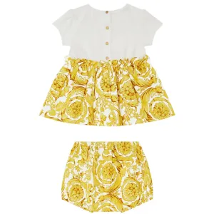 Versace Baby Girls Barocco Dress Set Gold 6M