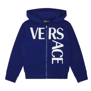 Versace - Boys Blue Logo Hoodie 10Y