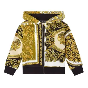 Versace Boys Mixed Print Hoodie Gold Multi Coloured 24M