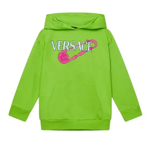 Versace Girls Safety Pin Hoodie Green 14Y