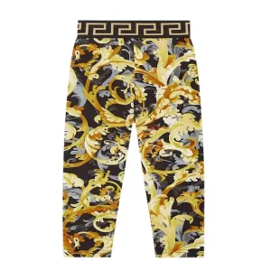 Versace - Baby Boys Barrocoflauge Print Pants 12M Gold