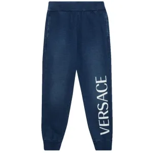 Versace Boys Cotton Shorts Blue 14Y