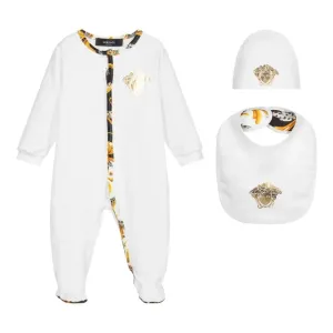 Versace Baby Boys Three Piece Gift Set White 12M
