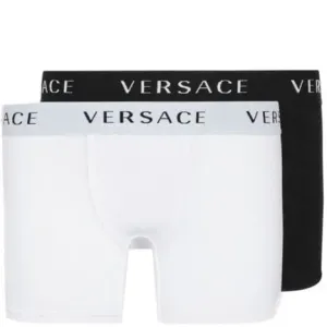 Versace Boys Kids Trunks Set Black & White Black/white 14 Years