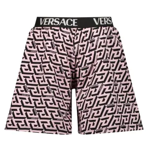Versace Girls La Greca Shorts Pink 10Y