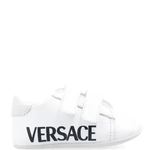 Versace Baby Unisex Side Logo Sneakers White EU 15