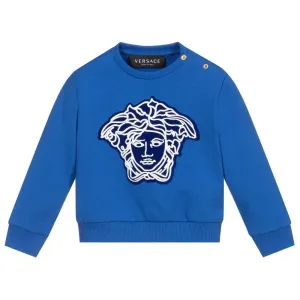 Versace Baby Boys Medusa Sweater Blue 12M