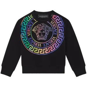 Versace Baby Girls Holographic Medusa Print Sweatshirt Black 18/24 Months