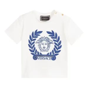 Versace Baby Boys Cotton Logo T-shirt White 12M
