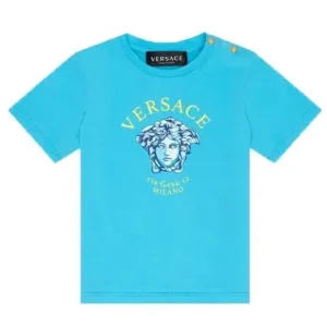 Versace Baby Boys Medusa Logo T-shirt Blue 12/18m #1577238