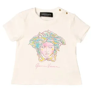 Versace Baby Girls Sparkly T-shirt White 12M