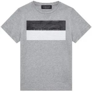 Versace Boys Cotton T-shirt Grey 8Y