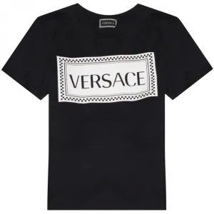 Versace Boys Logo T-shirt Black 12Y