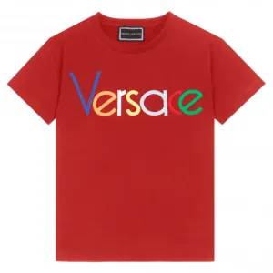 Young Versace Boys Logo T-shirt RED 10Y