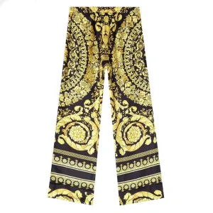 Versace Girls Baroque Pattern Trousers Gold 12Y