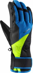Viking Santo Gloves Black/Blue/Yellow 8 Ski Gloves