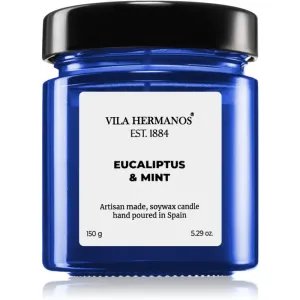 Vila Hermanos Apothecary Cobalt Blue Eucalyptus & Mint scented candle 150 g