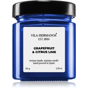 Vila Hermanos Apothecary Cobalt Blue Grapefruit & Citrus Lime scented candle 150 g