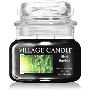 Village Candle Black Bamboo scented candle (Glass Lid) 262 g