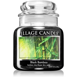 Village Candle Black Bamboo scented candle (Glass Lid) 389 g