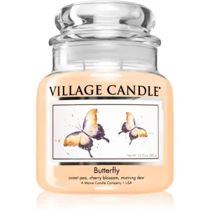 Village Candle Butterfly scented candle (Glass Lid) 389 g