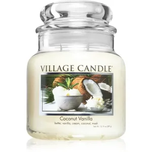 Village Candle Coconut Vanilla scented candle (Glass Lid) 389 g