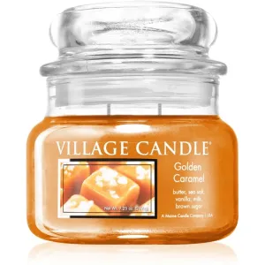 Village Candle Golden Caramel scented candle (Glass Lid) 262 g