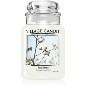 Village Candle Pure Linen scented candle (Glass Lid) 602 g