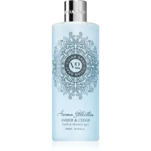 Vivian Gray Aroma Selection Amber & Cedar shower and bath gel 500 ml