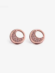 Vuch Rose Gold Moon Earrings Pink