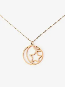 Vuch Rose Gold Sphere Necklace Pink