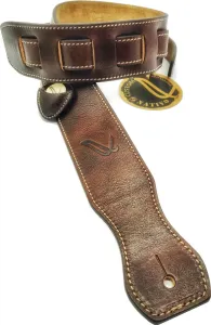 Wambooka Nativo Custom Leather guitar strap Brown Leather #25246