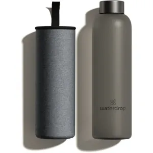 Waterdrop Glass Frosted glass water bottle colour Black 1000 ml