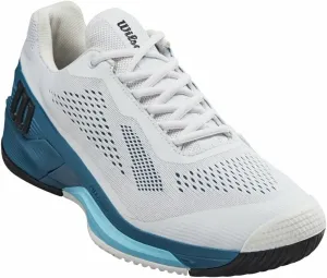 Wilson Rush Pro 4.0 Mens Tennis Shoe White/Blue Coral/Blue Alton 42 Men´s Tennis Shoes