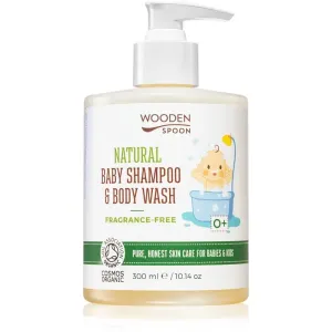 WoodenSpoon Natural shampoo and shower gel for kids fragrance-free 300 ml