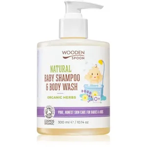 WoodenSpoon Natural Shampoo and Shower Gel for Kids With Lavender Fragrance 300 ml