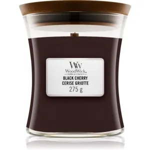 Woodwick Black Cherry scented candle with wooden wick 275 g