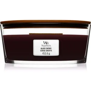 Woodwick Black Cherry scented candle with wooden wick (hearthwick) 453 g