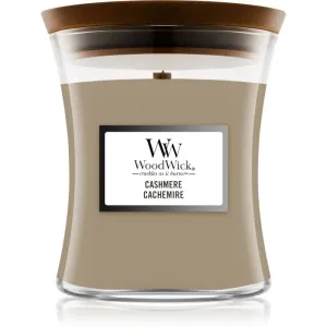 Woodwick Cashmere scented candle with wooden wick 275 g