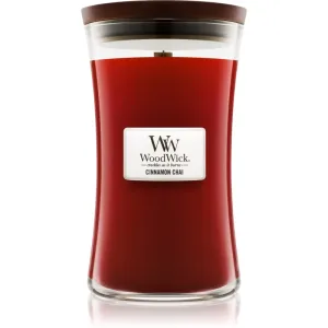 Woodwick Cinnamon Chai scented candle with wooden wick 609,5 g
