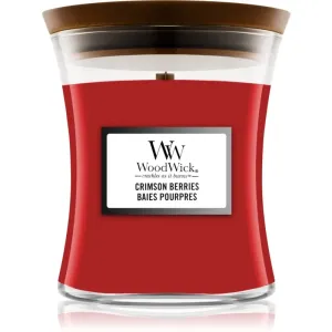 Woodwick Crimson Berries scented candle with wooden wick 85 g