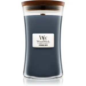 Woodwick Evening Onyx scented candle with wooden wick 609.5 g