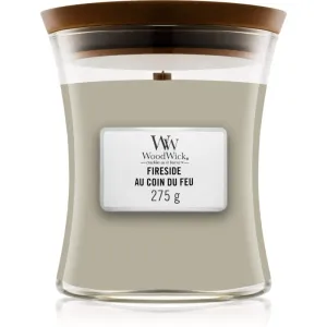 Woodwick Fireside Au Coin Du Feu scented candle with wooden wick 275 g