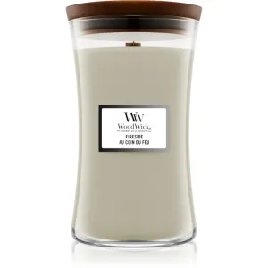 Woodwick Fireside Au Coin Du Feu scented candle with wooden wick 609.5 g