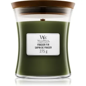 Woodwick Frasier Fir scented candle with wooden wick 275 g