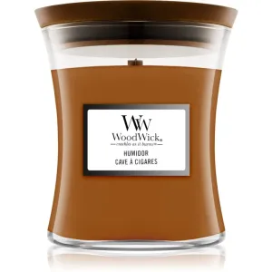 Woodwick Humidor scented candle with wooden wick 85 g