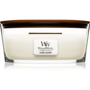 Woodwick Island Coconut scented candle with wooden wick (hearthwick) 453 g #245702